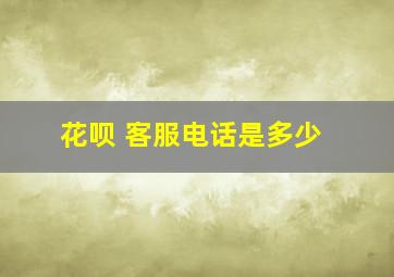 花呗 客服电话是多少